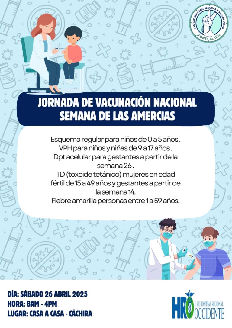 Jornada de Vacunación Nacional – Semana de las Américas en Cáçhira Jornada de Vacunación Nacional – Semana de las Américas en Cáçhira