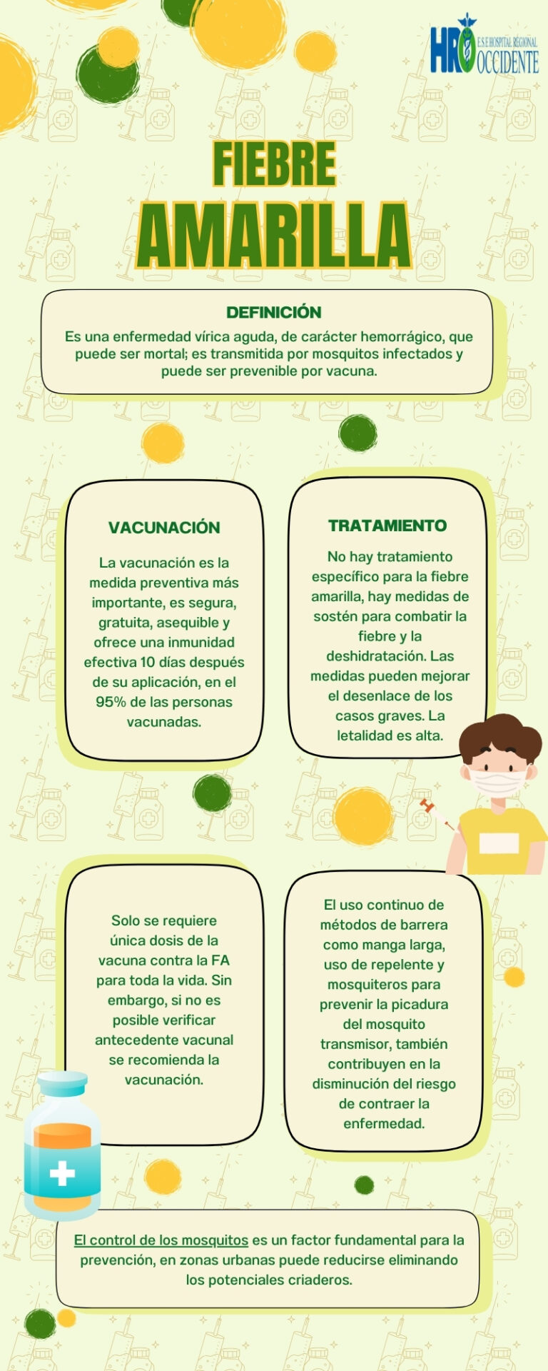 Hospital Regional de Occidente refuerza campaña informativa sobre la fiebre amarilla Hospital Regional de Occidente refuerza campaña informativa sobre la fiebre amarilla