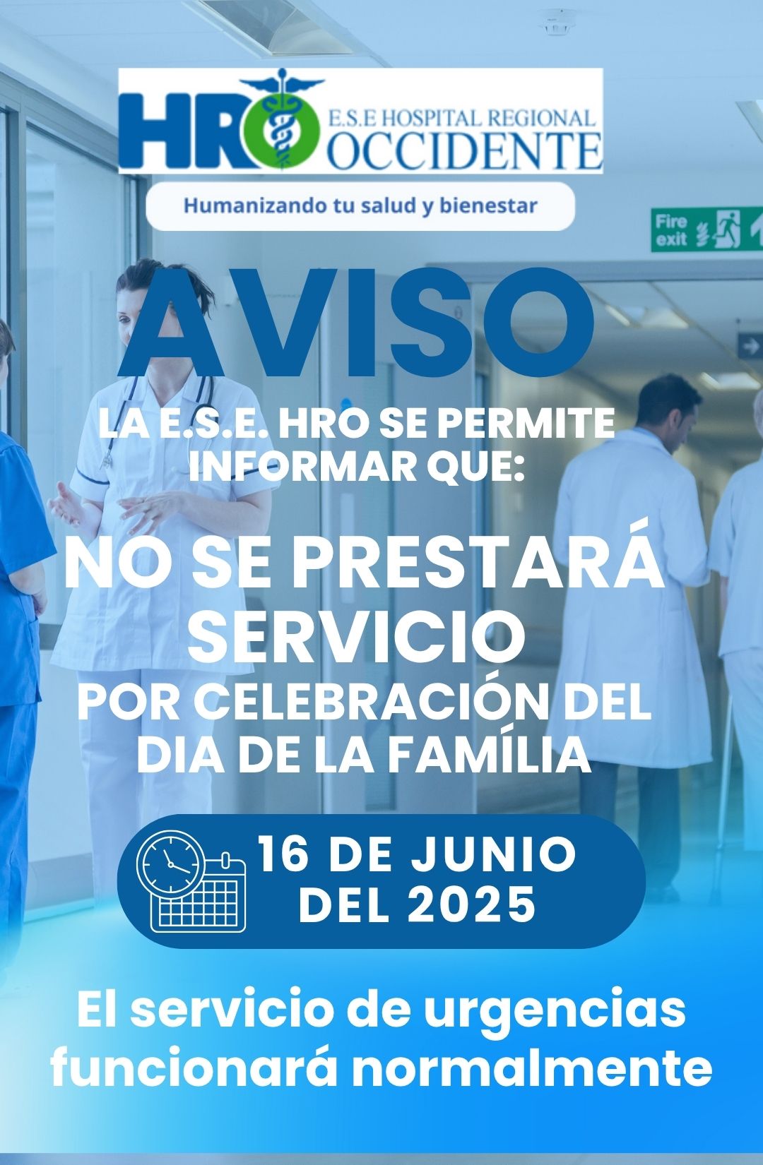 COMUNICADO IMPORTANTE SUSPENCIÓN DE SERVICIOS