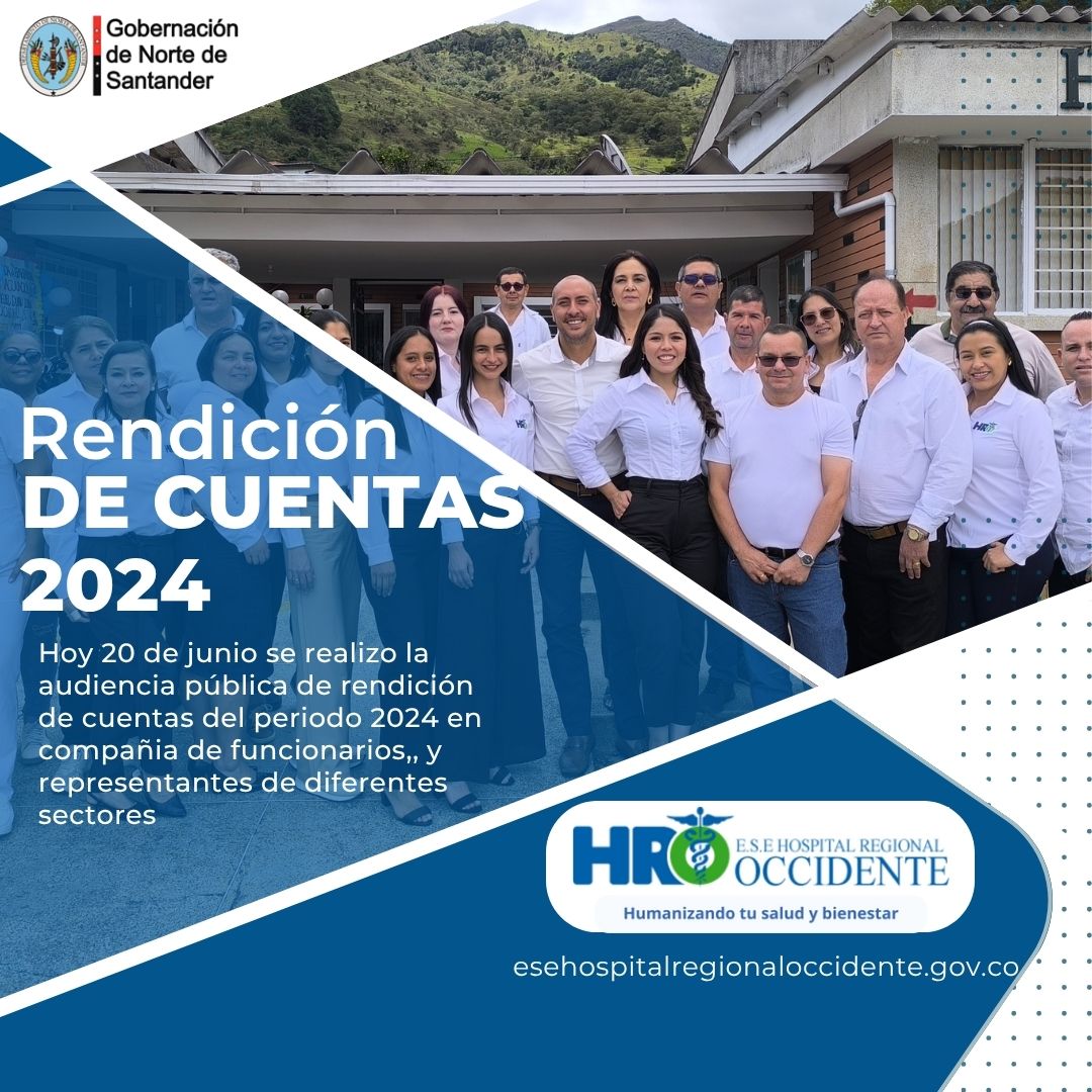 Rendicion de cuentas 2024 ¡Comprometidos con la transparencia y la salud de nuestra comunidad!