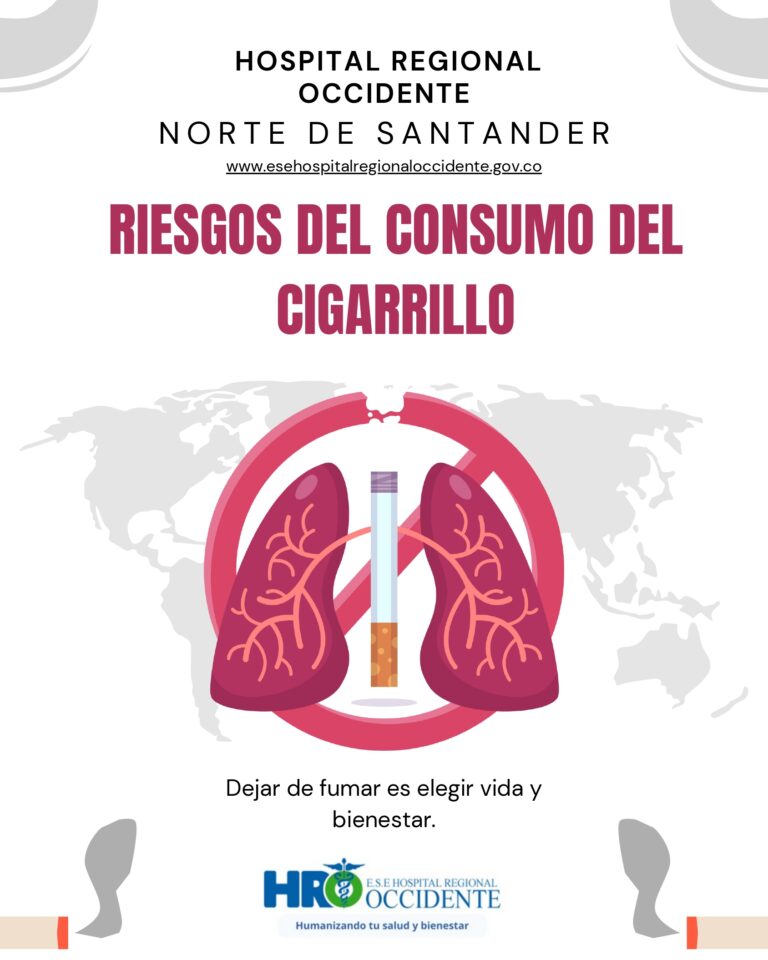 La E.S.E Hospital Regional Occidente lanza alerta educativa sobre los riesgos del consumo de cigarrillo